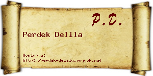 Perdek Delila névjegykártya
